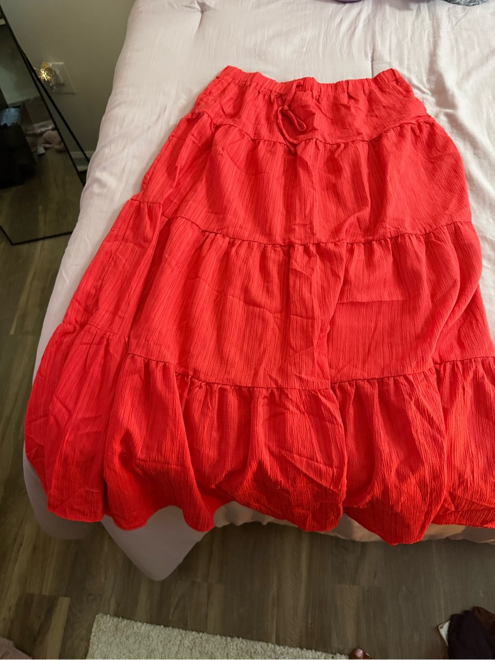 Red Ruffle Two-Piece Dress Set - Picture 3 of 3